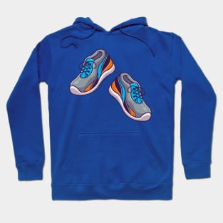 Running Shoes Cartoon Illustration Hoodie